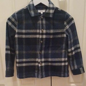 Reiss Kids Plaid Overshirt